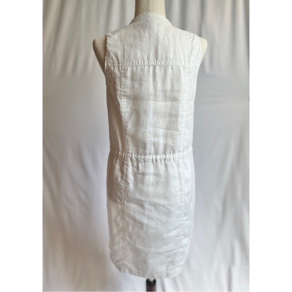 Michael Kors Small White Linen Sleeveless Dress - Picture 5 of 7